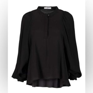 MANGO | Black Brandi Bell-Sleeve Swing Top size small NWT